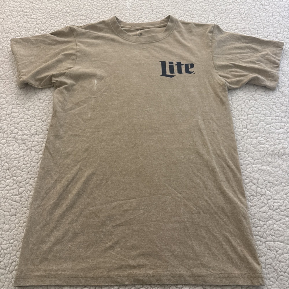 Men's Miller Lite  small t-shirt  Short Sleeve Shirt summer beach lake NWOT